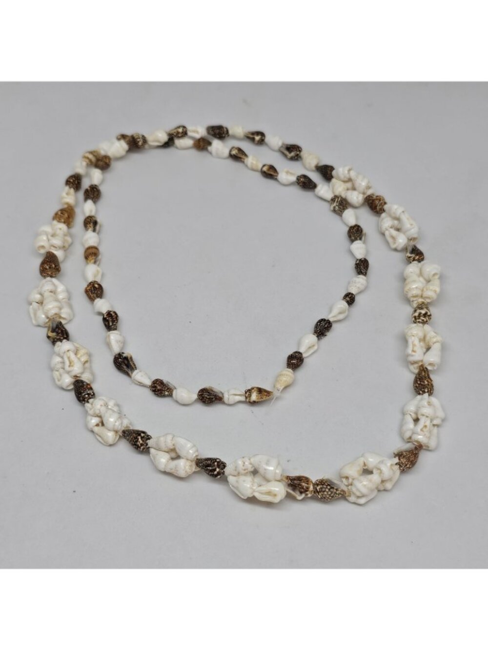 Momi Sea Shell Beaded Necklace Hawaii Lei Beach Coastal Jewelry 34" Long